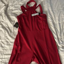 Bebe- Red Jumpsuit