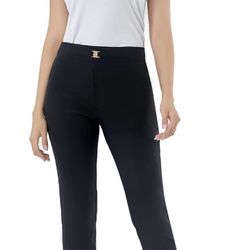 Womens Pull On Yoga Dress Pants, High Waisted Stretch Skinny Work Pants Leggings for Business Casual