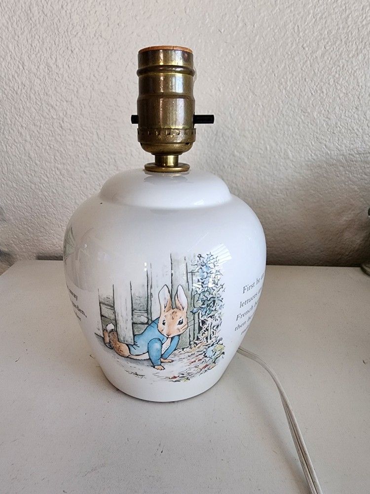 Beatrix Potter Peter Rabbit Lamp Wedgwood England