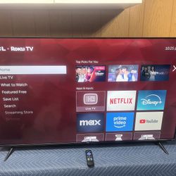 50” TCL 4K HDR10 SMART ROKU TV