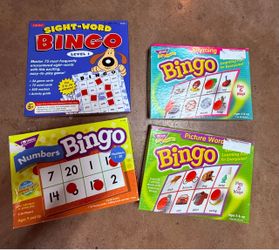 Kids Educational Bingo Games Set of 4