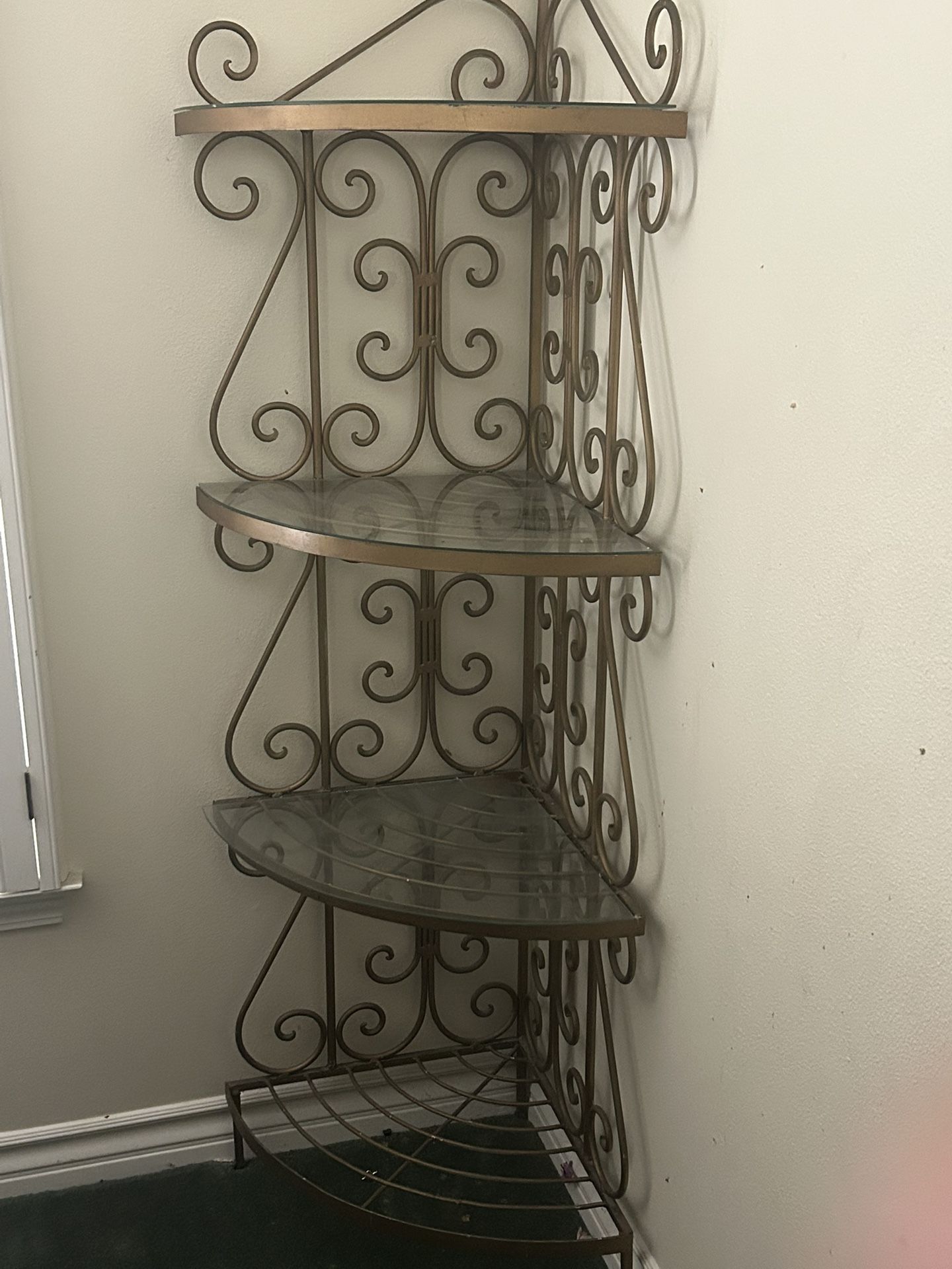 Wrought Iron Corner Shelves