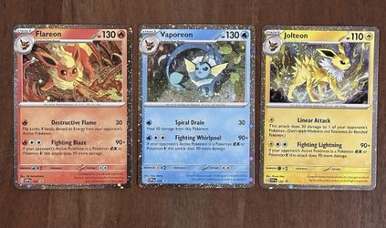 Prismatic Evolutions Poster Collections 3 Foil Promo Cards