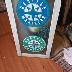 Seahawks Mariners Window Paintings