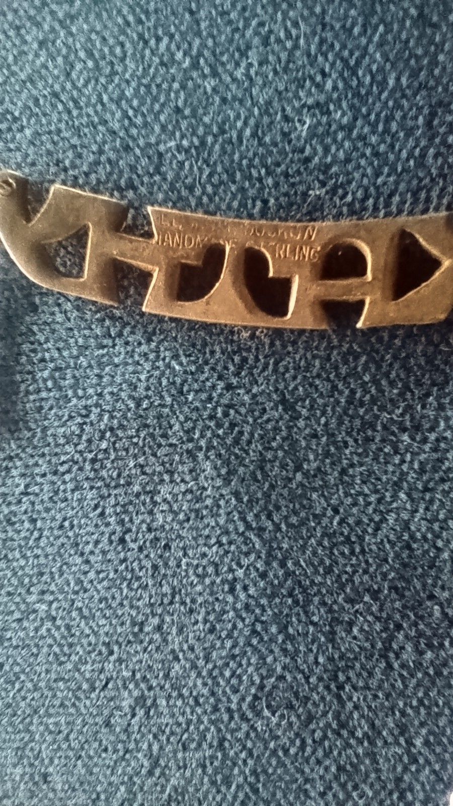 Vintage Sterling Silver Nameplate Necklace