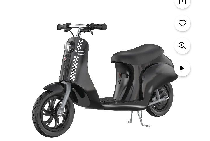 Razor Pocket Mod Miniature Euro-Style Electric Scooter - Onyx Black, 24V, up to 15 mph, for Child 8+