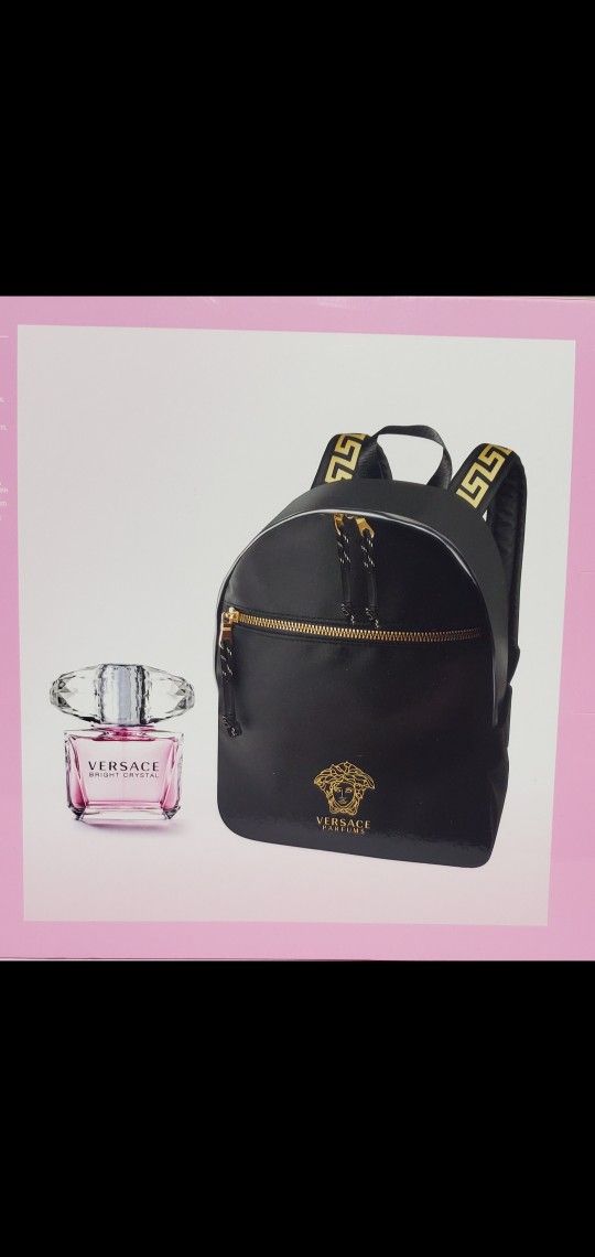 Versace White Crystal & Backpack Set Shoes