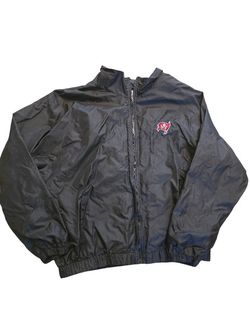 Vintage Tampa Bay Buccaneers Black Windbreaker Zippered Jacket XL by logo athletic

