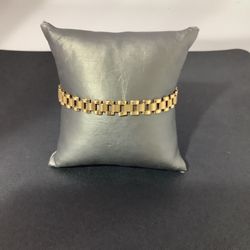 10k Yellow Gold Rolex Style Bracelet 