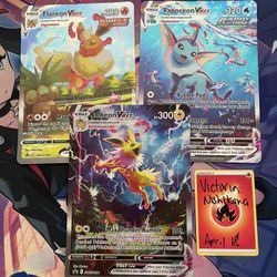 Pokémon JUMBO Jolteon, Vaporeon, Flareon VMAX Alt Art Cards