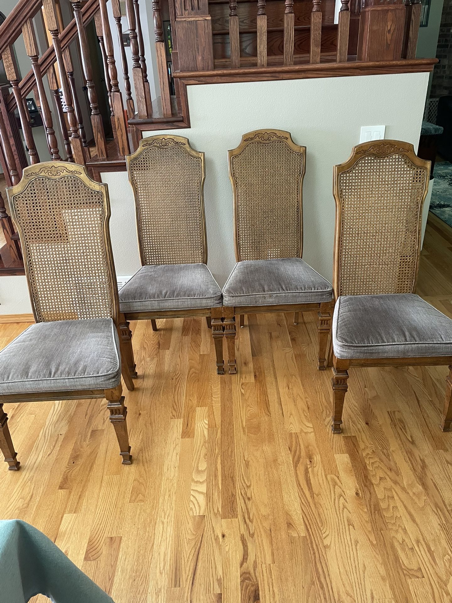 Beautiful Cane Back Dining Chairs SET Of 4