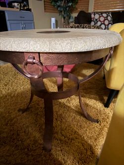 brass bottom table