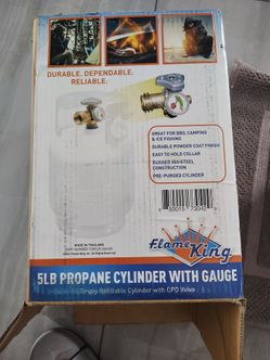 Flame King 5LB Propane Tank with Gauge – Brand New, Never Used