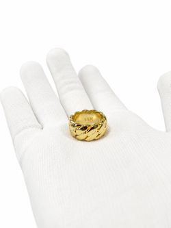 Gold Cuban Ring 14K