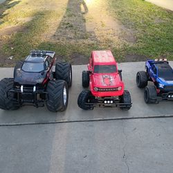 Big RC Monster Trucks * For Parts They Don't Not Work