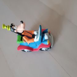 Vintage Disney Goofy In Car Piggy Bank