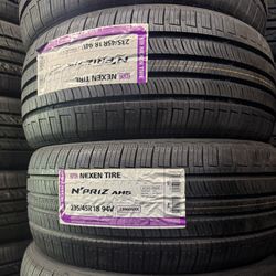 235/45/18 Nexen 4 New Tires Installed And Balanced 50,000 Miles Warranty