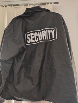 $10 Black Security Jacket Mens Size XL