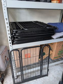 FXW Homeplus 24 inch Indoor Dog Playpen - 16 panels with gates - Black