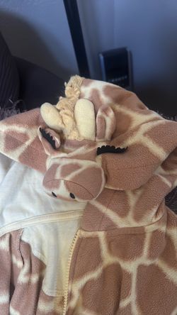 Giraffe Fleece Zip-Up Hoodie Costume