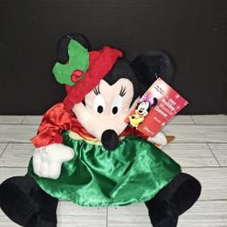 Disney Store Exclusive 2002 Holiday Musical Dancer Minnie Mouse Plush Animated