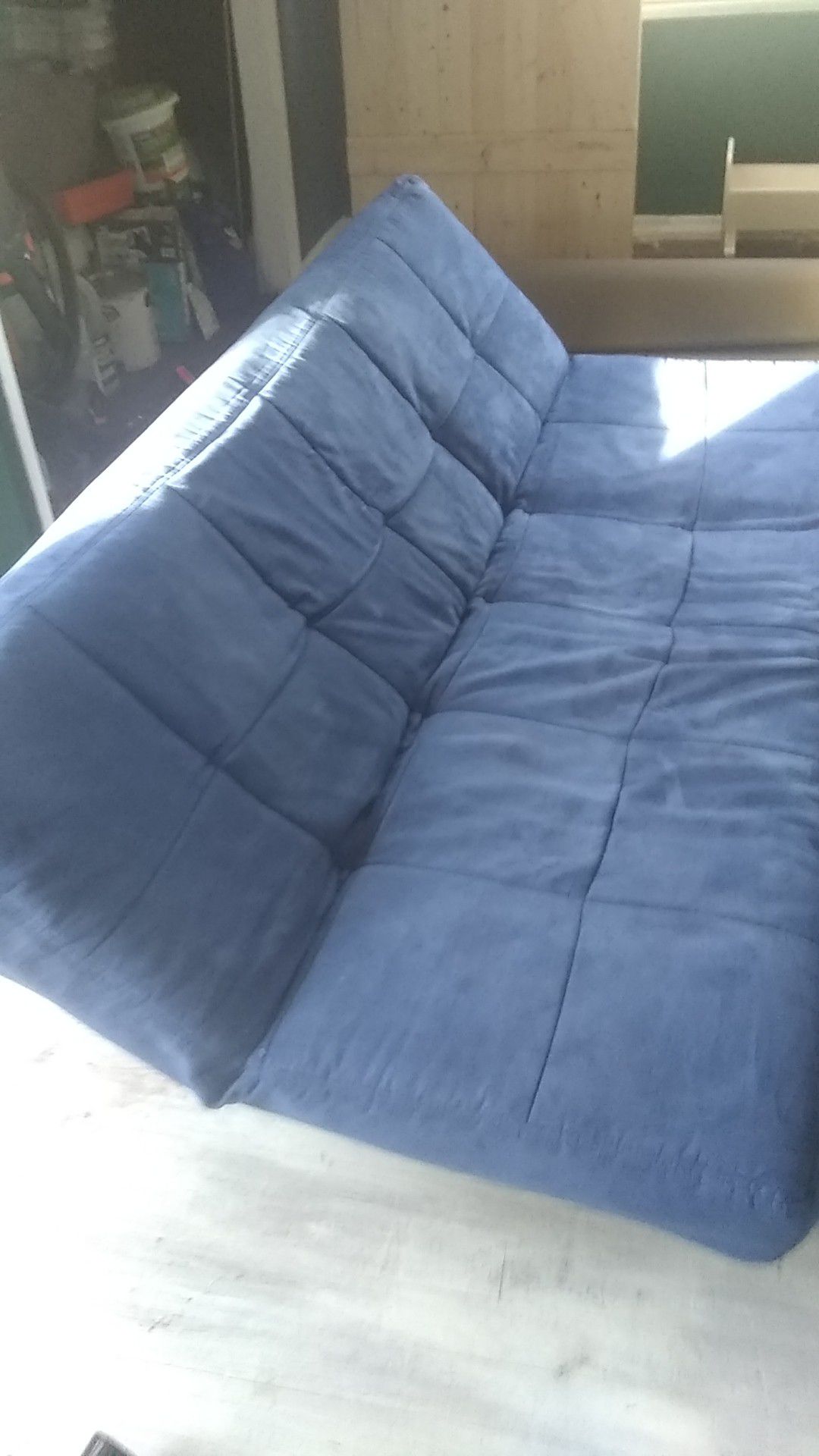 Blue futon