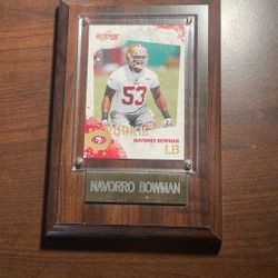 Framed Navarro Bowman Rookie Card 2010