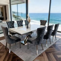 Brand new elegant marble dining set