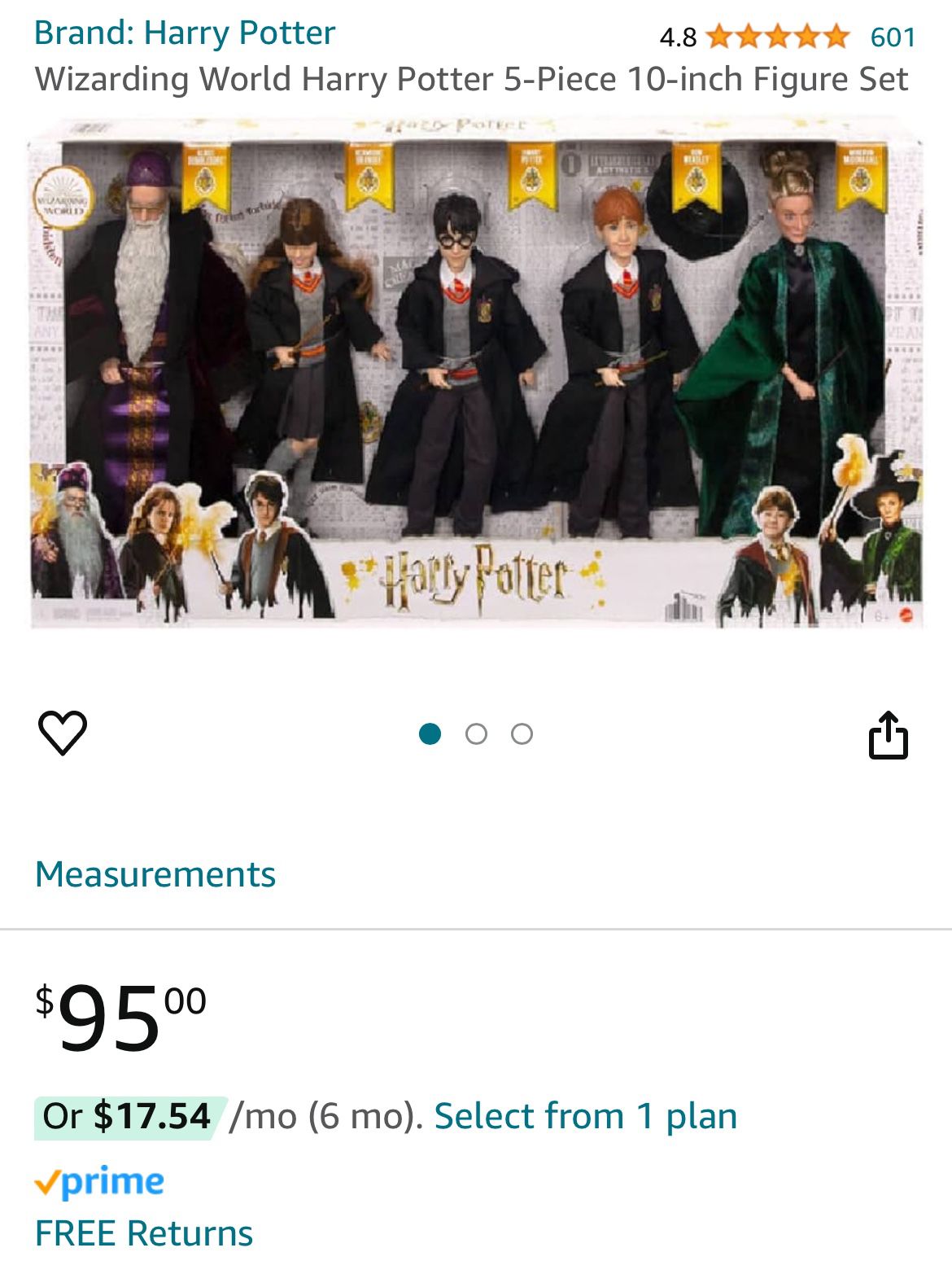 Brand New Wizarding World Harry Potter 5-Piece 10-inch Figure Set
