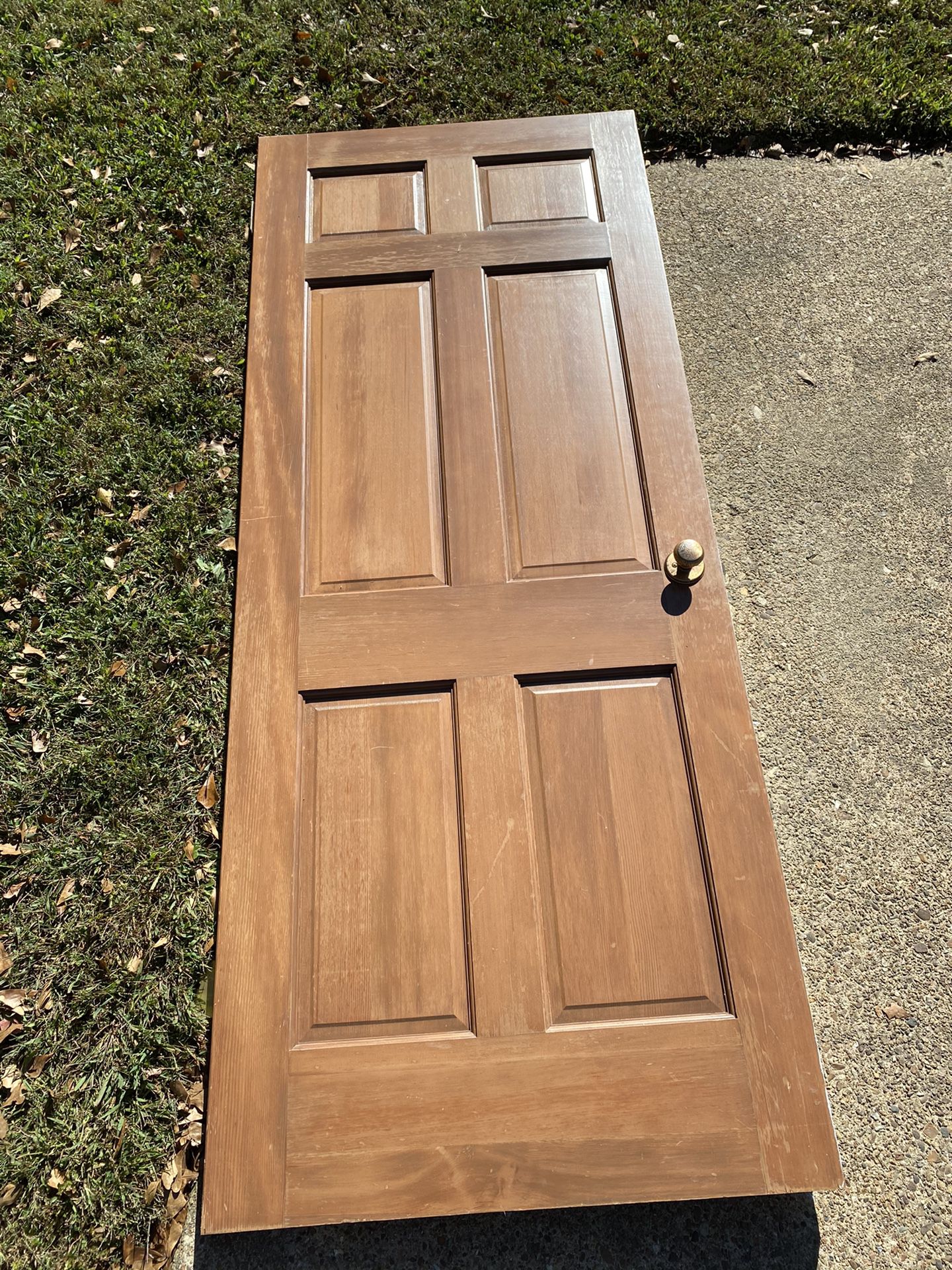 Solid wood door from 1960s 6 panel house inside door