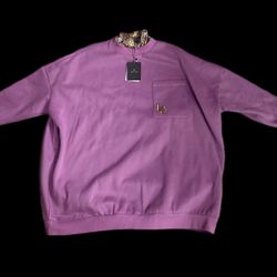 Lazy Oaf Rare purple Daisy Cardigan Sweater Oversized NWT 