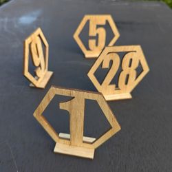 Wooden Table Numbers And Small Signs