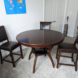 Wooden Round dining table with Four chairs