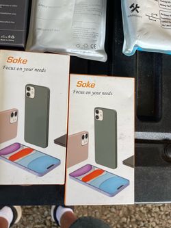 All different types of phone cases and phone Clips clear glass film