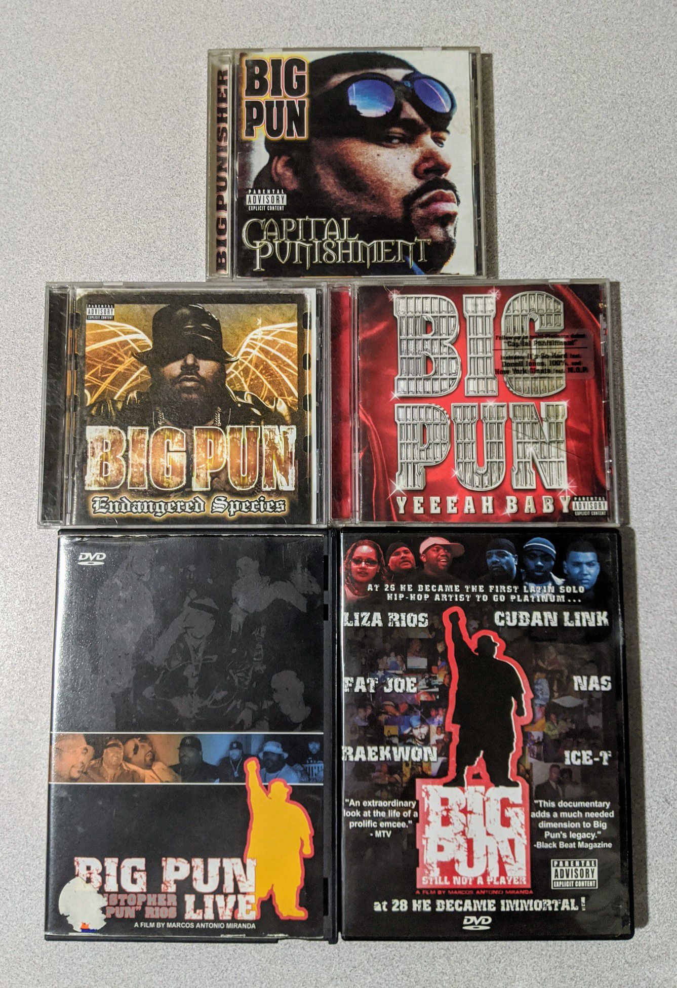 Big Pun CD and DVD collection