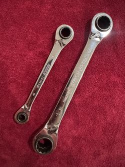 2pcs ZEBRA POWERDRIV® (12-Point) Double Box End Ratchet Wrench Set - 4-In-1 (