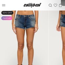 NEW  Editked Sz Small Denim Mini Shorts 