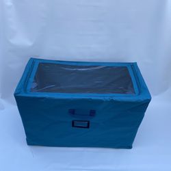 Rolling See Through Fabric Storage Container. 36 X 18 X 24