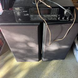 Onkyo Stereo Receiver With Speakers For Garage 