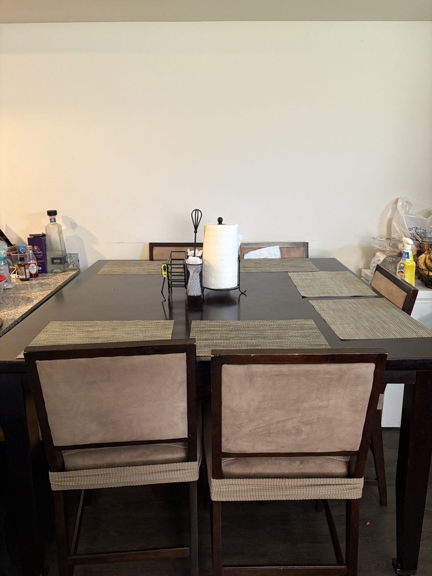 Dark Wood Dining Room Table With 6 Chairs