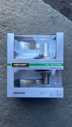 Naples Satin Nickel Hall/Closet Door Handle