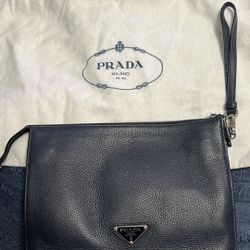 PRADA handbag navy blue 