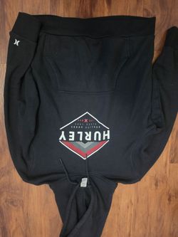 black Hurley fleece pullover hoodie