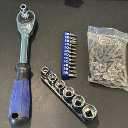 Kobalt 20 Pc Piece Double Drive Extendable Handle 3/8" Ratchet 409431 Tool Set