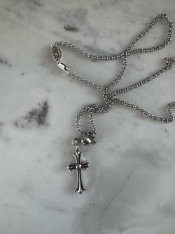 Chrome hearts cross and ball pendant