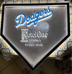 Dodgers Ketel One Vodka led home plate light 22 inches RARE