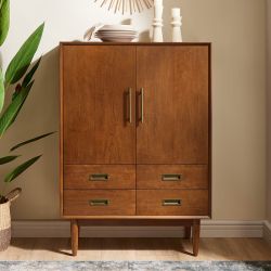 Kaden 33" Mid-Century Bar Cabinet
