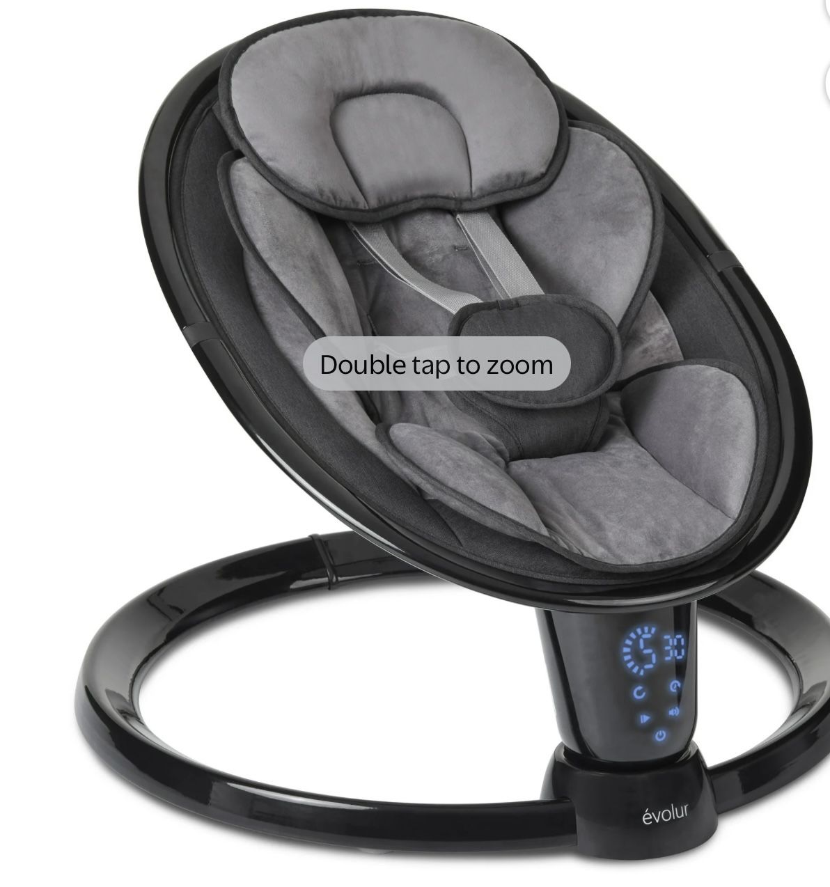 SootheSway Swing by Evolur, Black