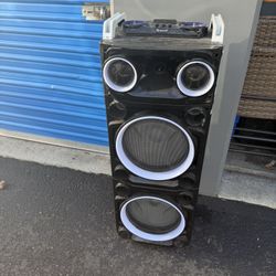 Party speaker 2x10” led lights Bluetooth usb sd card.