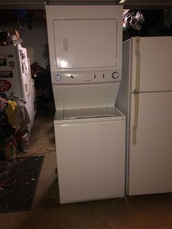 Frigidaire Stacked washer and gas dryer